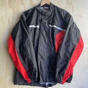 River Road Mens Small Black Red High-N-Dry Rain Motorcycle Biker 09-0246 Jacket